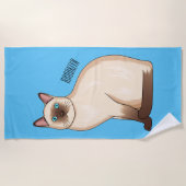 Afbeelding van de Siamese cartoon Strandlaken (Voorkant)