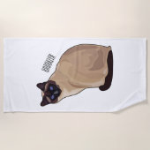 Afbeelding van de Siamese cartoon Strandlaken (Voorkant)