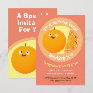 Afbeelding van de sinaasappel cartoon van citrusvr kaart