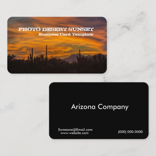 Afbeelding van de soennitische woestijn visitekaartje (Voorkant / Achterkant)