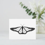 Afbeelding van de vlinder in zwart-wit briefkaart (Staand voorkant)
