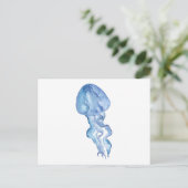 Afbeelding van de waterverf van kwallen briefkaart (Staand voorkant)