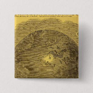 Afbeelding van de wereld vierkante button 5,1 cm