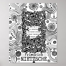 Afbeelding van de zee van Nietzsche Poster