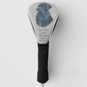 afbeelding van de zwarte labrador hond golfheadcover