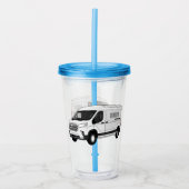 Afbeelding van Delivery van cartoon Acryl Drinkbeker (Voorkant)