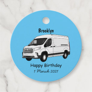 Afbeelding van Delivery van cartoon Bedankjes Labels