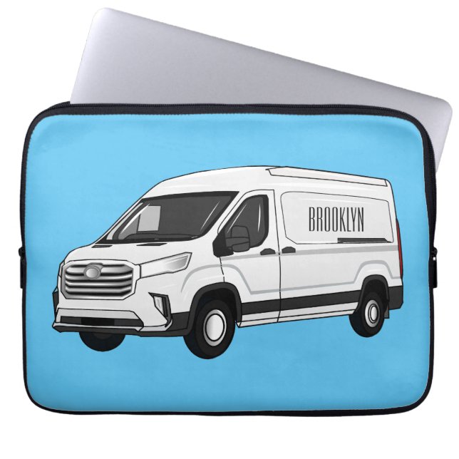 Afbeelding van Delivery van cartoon Laptop Sleeve (Voorkant)