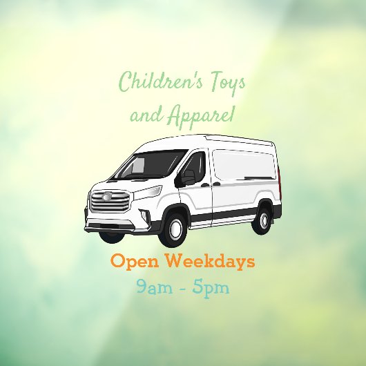 Afbeelding van Delivery van cartoon Raamsticker (Vel 3)