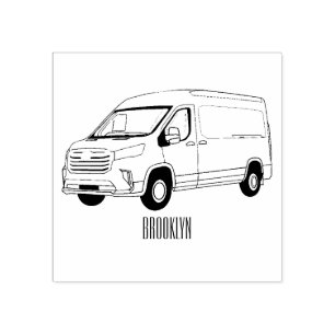 Afbeelding van Delivery van cartoon Rubberstempel