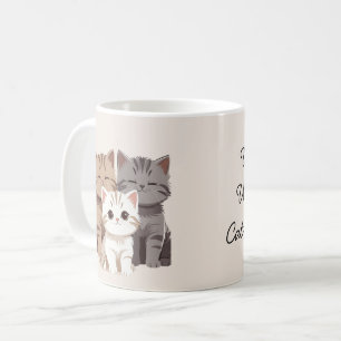 Afbeelding van drie katten, Beste Kattenmoeder Clu Koffiemok