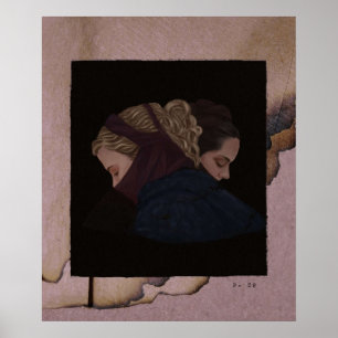 afbeelding van een brandweervrouw poster