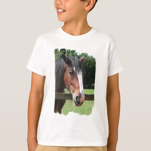 Afbeelding van een Kind met kwartpaard T-shirt (Voorkant)