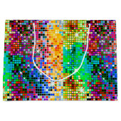 Afbeelding van een kleurrijk kleurig kleurstofglit groot cadeauzakje (Voorkant)