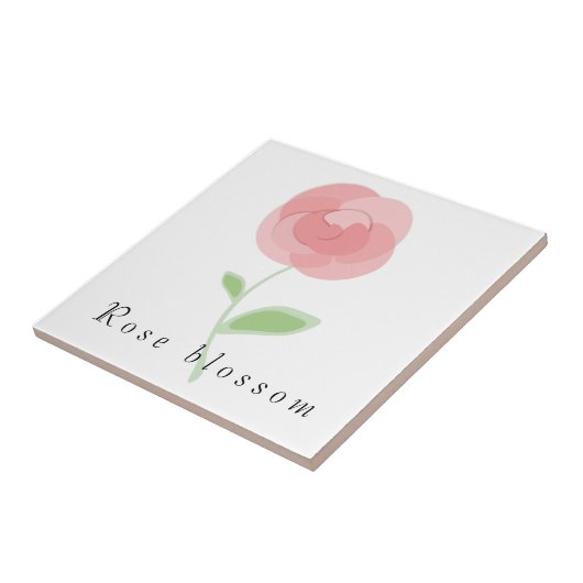 Afbeelding van een roos bloemkool met ronde mok op tegeltje (Zijkant)