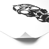 afbeelding van een schetsgasmasker foto afdruk (Hoek)