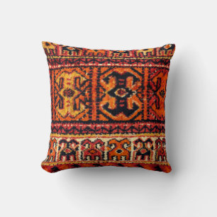 Afbeelding van een tapijt. Indrukwekkende textuur Kussen