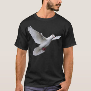 Afbeelding van een witte duif t-shirt