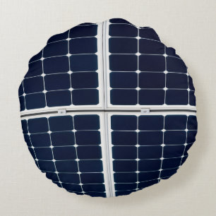 Afbeelding van een zonne-energiepaneel grappig rond kussen
