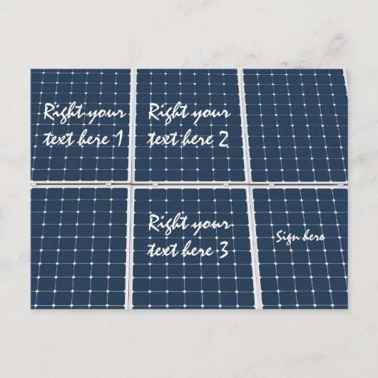 Afbeelding van een zonnepaneel grappig briefkaart (Voorkant)
