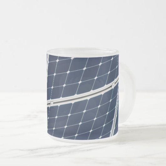 Afbeelding van een zonnepaneel grappig matglas koffiemok (Voorkant rechts)