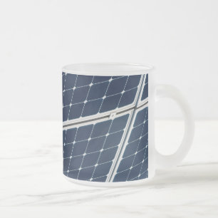 Afbeelding van een zonnepaneel grappig matglas koffiemok
