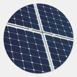 Afbeelding van een zonnepaneel grappig ronde sticker