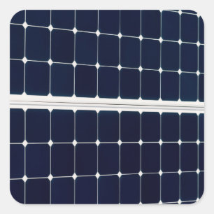 Afbeelding van een zonnepaneel grappig vierkante sticker