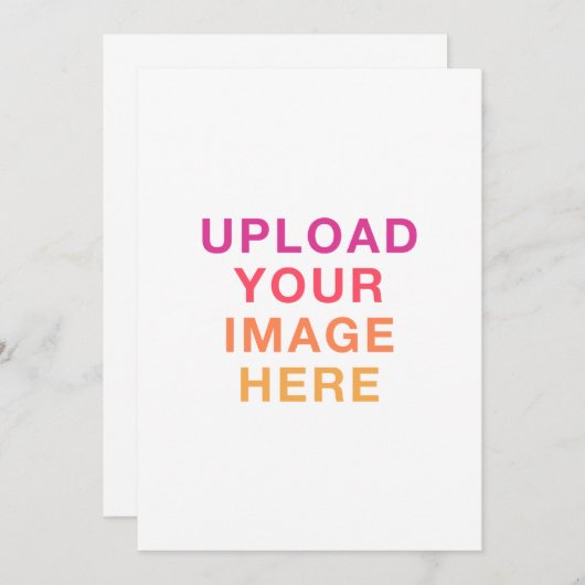 Afbeelding van eigen ontwerp Blanco Kaart (Voorkant / Achterkant)