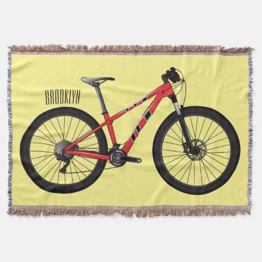 Afbeelding van fietscartoon deken (Voorkant)