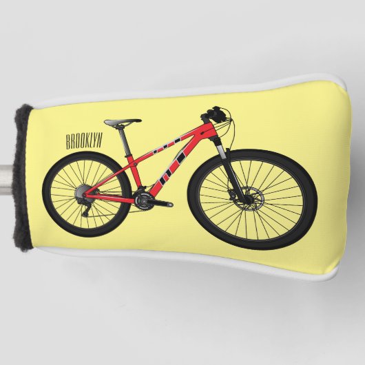 Afbeelding van fietscartoon golfheadcover (Voorkant)