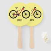 Afbeelding van fietscartoon handwaaier (Voorkant en achterkant)