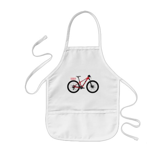 Afbeelding van fietscartoon kinder schort (Voorkant)