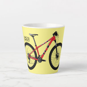 Afbeelding van fietscartoon latte mok