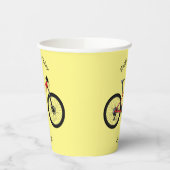 Afbeelding van fietscartoon papieren bekers (Links)