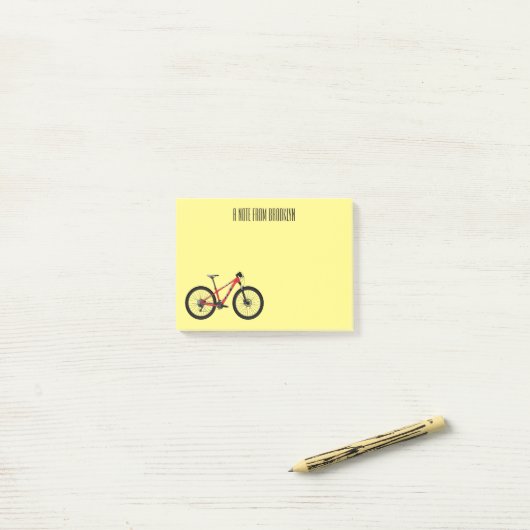 Afbeelding van fietscartoon post-it® notes (Op bureau)