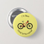 Afbeelding van fietscartoon ronde button 5,7 cm (Voorkant /achterkant)