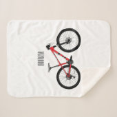 Afbeelding van fietscartoon sherpa deken (Voorkant (horizontaal))