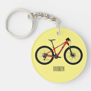 Afbeelding van fietscartoon sleutelhanger