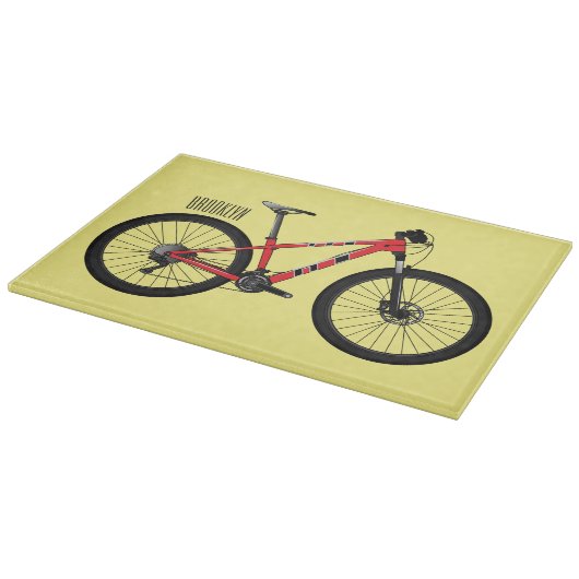 Afbeelding van fietscartoon snijplank (Hoek)