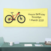 Afbeelding van fietscartoon spandoek (Beurs)