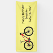 Afbeelding van fietscartoon spandoek (Verticaal)