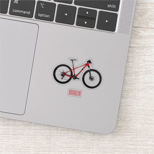 Afbeelding van fietscartoon sticker (Detail)