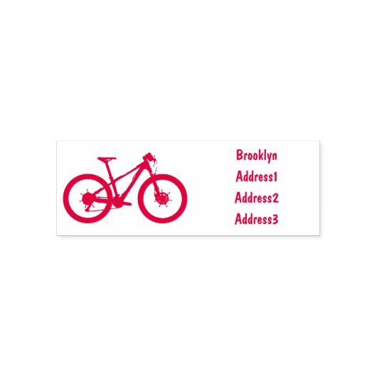 Afbeelding van fietscartoon  zelfinktende stempel (Design)