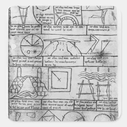 Afbeelding van geometrische figuren vierkante sticker (Voorkant)