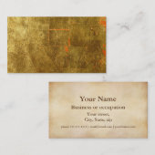 Afbeelding van goudbladoppervlak, onafgewerkt visitekaartje (Voorkant / Achterkant)