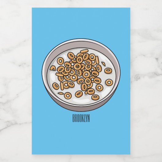 Afbeelding van graancartoon voedselcontainer etiket (Enkel label)