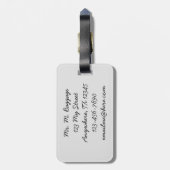 Afbeelding van grijze mannen bagagelabel (Achterkant verticaal)