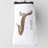 Afbeelding van hagedis-cartoon bewaken golfheadcover (Draai 90)