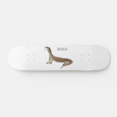 Afbeelding van hagedis-cartoon bewaken skateboard (Horizontaal)